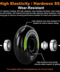 8 Pack Inline Skate Wheels Set 72mm 76mm 80mm With ABEC9 Bearings And 85A PU Durometer For Rollerblade Roller Derby K2 Skates