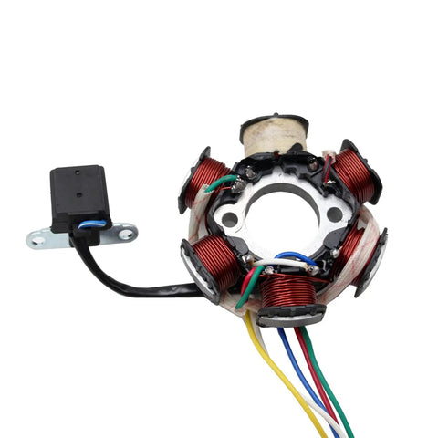 GY6 6 Coil 5 Wire AC Stator Magneto For 125cc 150cc ATVs Go Karts Scooters Mopeds UTVs And Dune Buggy Replacement Alternator