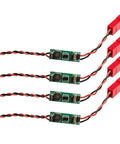 Four Ultra Compact 6 to 24 Volt to 5 Volt Buck Converter Modules with wires and connectors, 1.5A step down regulator for transmitters, receivers