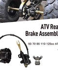 Beefy Rear Disc Brake Master Cylinder Caliper Assembly For Tao Tao Coolster And 50cc To 125cc Chinese ATVs 4 Stroke Quad Bikes