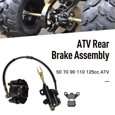 Beefy Rear Disc Brake Master Cylinder Caliper Assembly For Tao Tao Coolster And 50cc To 125cc Chinese ATVs 4 Stroke Quad Bikes