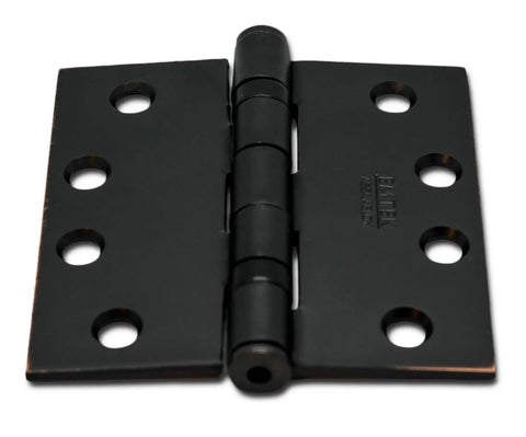 Heavy Duty Steel Door Hinges With Ball Bearings Pack Of 6 4 By 4 Inches Oil Rubbed Bronze Finish Reversible Square Corner