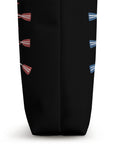 Side view of black Paddler Tote Bag For Dragonboating Gear Built For Dragon Boat Racing Crews Easy Carry For Men And Women.
