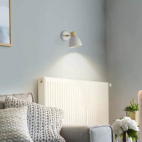 Modern Battery Powered Wall Sconces Set Of Two With Remote In White Wood Rotatable Dimmable Indoor Wall Lamps Not Hardwired Easy Setup No Wires
