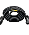 No Sweat 19 Pin Socapex Male To Female Power Extension Cable 20 Amp Rating 30 Meter Length in a curled position with connectors.