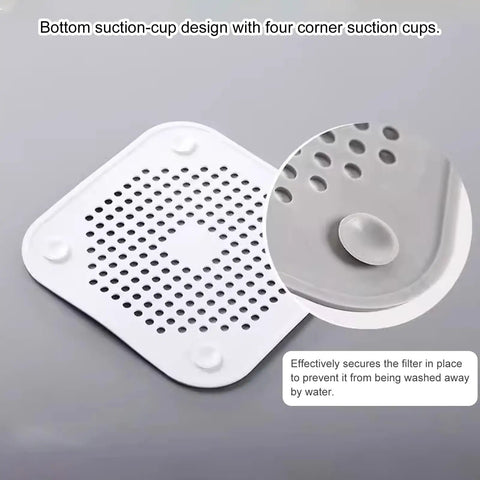 A Total Game Changer 3 Pack Silicone Drain Catchers For Sink And Tub Reusable Hair Strainers With Mesh Filter have a suction-cup base.