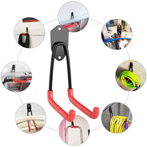 Heavy Duty 15 Pack Garage Hooks Set Wall Mount Steel Utility Hangers With Anti Slip Rubber Coated Sleeves Five Size Options