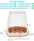 Diagram of 16 Pack Chair Leg Floor Protectors with 360 Degree Felt Wrapped Silicone Caps for Hardwood Floors features.