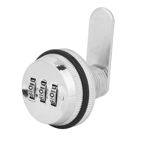Combination Cam Lock With 3 Digit Password For Drawers Cabinets And Letter Boxes Made From Zinc Alloy Steel Durable Security With No Fuss Easy Setup Instructions Silver Finish