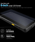 Boss Grade Android 16 Handheld Barcode Scanner with 6-inch LCD screen and durable touch panel, ideal for enterprise use.