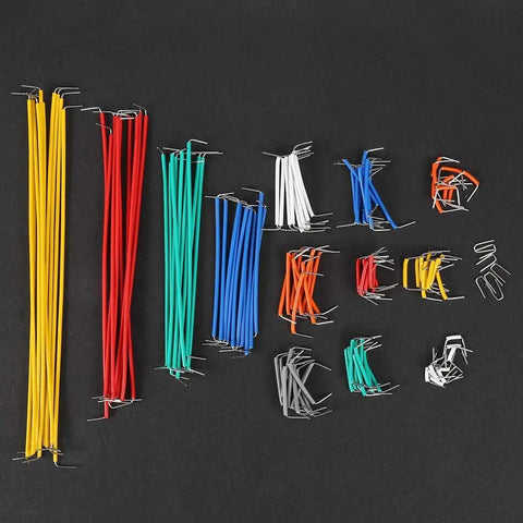 Starter DIY Electronics Jumper Wire Kit With 140 Pcs Assorted Male To Male Breadboard Wires In 14 Lengths Pre Stripped