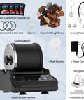 Totally Complete Gemstone Tumbler Kit For Adults And Kids With LCD Display, 9 Speed Motor And 9 Day Timer, shown with accessories.
