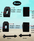 Image of components from 6mm Clamp Kit For Rotary Table Workholding, Fits 3 Inch And 4 Inch Tables, showing screws and step blocks.