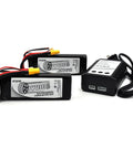 2 Pack 11.1V 2200mAh 35C Li Ion Battery XT60 Plug For FPV Drone RC Aircraft With B3 Balance Charger Beefy Output For Long Flights And Smooth Consistent Power