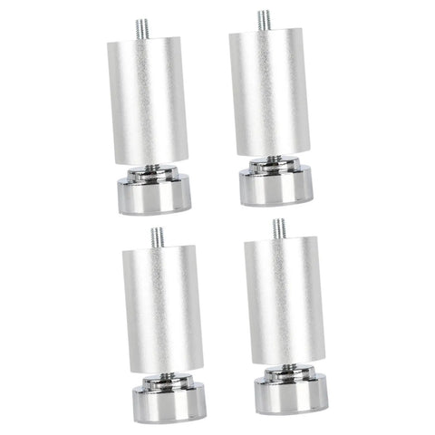 Four Pack Adjustable Furniture Support Legs for Tables, Beds, Cabinets, and Sofas, 20cm Tall, 0 to 8mm Height Adjustment, 10mm Threaded Holes