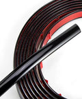Automotive trim molding coil, glossy black, 1/2 in width, self-adhesive