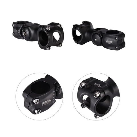 Adjustable 31.8mm MTB Handlebar Stem 110mm Length 0 To 60 Degrees Fits 1.25 Inch Bars Built For Mountain And Road Bikes Easy Angle Adjust