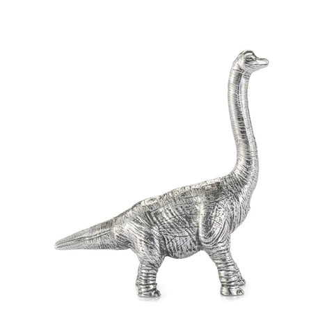 Apatosaurus Tape Measure From Saurus Collection Pewter Hand Finished Dinosaur Themed Pocket Ruler Built In Tin Alloy Durable Craft Tool