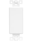 Blank Decorator Wall Plate Insert Built Tough From Unbreakable Polycarbonate Thermoplastic, ETL Listed, White, Standard Size 6001-W