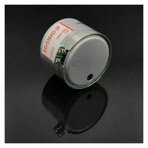 12V Micro DC Motor EG-530AD-2F CW For Cassette Deck Capstan Spindle Replacement, 2400RPM Tape Recorder Motor side view