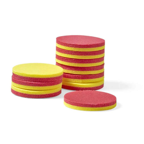 Stacked set of Two Color Foam Counters Set, Red and Yellow Counting Chips for Math Practice, 200 Count, Kid-Friendly Hands-On Manipulatives