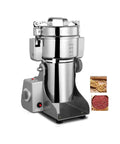 Electric Grain Mill And Spice Grinder Pulverizer For Coffee, Rice, Corn, Sesame, Soybean And More, 500G Capacity with images of grains