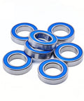 Top Tier 4 Pcs 6903RS Bearings For Bike Hubs Measure 17x30x7 Mm, sealed bearings with blue rubber for smooth cycling.