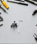Sturdy Stainless Steel Electric Scooter Front Pole Screws With Hex Key Wrench on table with tools, bolts for handlebar assembly