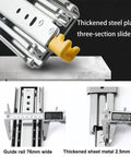 Close-up of Beefy Heavy Duty Full Extension Ball Bearing Drawer Slides Pair, steel, 76mm wide, side mount rails, 500 lb capacity.