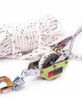 Rope Puller Three Quarter Ton Capacity With 100 Feet Of 0.6 Inch Rope Come Along Winch Hoist for towing and vehicle recovery