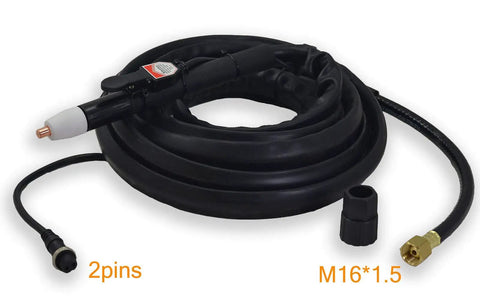 PT31 Plasma Cutter Torch Straight Pencil Head 0 Degree Machine Torch 16 Feet Long 5 Meters Replacement for CUT50D CUT50 CT 312 CUT40 Plasma Cutters Pro Grade Quality and Easy Swap