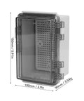Heavy Duty ABS Electrical Enclosure Box With IP67 Waterproof Rating For 100x150x90mm side view showing dimensions and hinged cover.