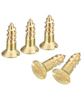 Brass Wood Screws Set 40 Pieces M3.5 x 10mm Slotted Flat Head Self Tapping Countersunk for woodworking projects