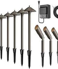 Low Voltage Landscape Lights Kit For Outdoor Pathway And Garden 12V 10 Pack With 75 Ft Wire And 150W Transformer Bronze Finish