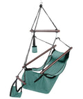 Upgraded Unique Hammock Hanging Sky Chair With Easy Setup Safer Design Air Deluxe Swing Seat On Durable Rope, Green