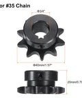 12 Tooth Chain Roller Sprocket B Type With Three Quarters Inch Bore Keyway And Set Screws Carbon Steel Black Oxide Finish, dimensions