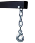 Heavy Duty 2 Ton Folding Hydraulic Engine Hoist Cherry Picker Crane hook and chain detail with sturdy design for lifting.