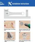 Installation instructions for Telescoping Spring Door Stoppers Two Pack Wall Mount Flexible Bumpers Oil Rubbed Bronze included.