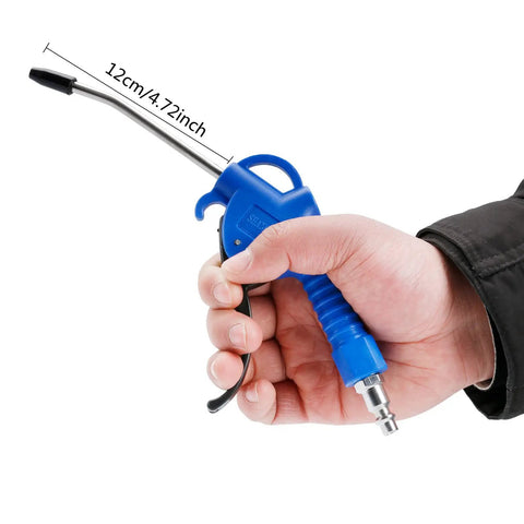 Blow Gun With Fixed Nozzle For Compressors Heavy Duty Dust Removal Cleaning Tool With Ergonomic Grip Built In Hanger Slot