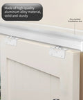 Close-up of Interior Box Rail Sliding Door Kit with wall mount aluminum track, showing pre-marked installation line and brackets.