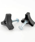 Two Pack Lawn Mower Handle Triangle Knob Kit with Bolts for Most Lawnmowers Lock Up Solid No Slip Threads Heavy Duty Carbon Steel Nuts