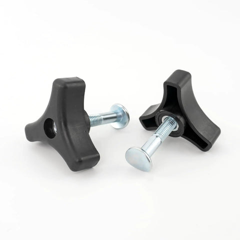 Two Pack Lawn Mower Handle Triangle Knob Kit with Bolts for Most Lawnmowers Lock Up Solid No Slip Threads Heavy Duty Carbon Steel Nuts