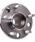 Close-up of front wheel hub and bearing assembly for 5 lug vehicles with ABS, compatible with Buick, Chevrolet, and Pontiac models.