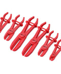 6 Piece Hose Clamp Set With Pinch Clamp Pliers For Flexible Hoses Fuel Gas Brake And Radiator Lines Three Sizes Small Medium Large Made From Heat Resistant Durable PA6 Nylon Non Conductive