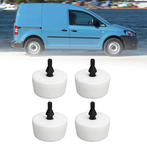 Heavy Duty 4 Pcs Rear Leaf Spring Bump Stop Kit Reduced Vibration Rubber Suspension Buffers Fits 2004 to 2015 Models Direct OE Replacement Upgrade Your Ride Smooth And Quiet, 4 white rubber buffers