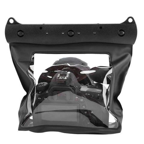 Underwater Camera Housing Case For DSLR And Mirrorless Cameras, 20 Meter Waterproof Deep Sea Protective Pouch in black