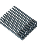 Get The Goods With These 10 Pieces Of 100mm T25 Security Screwdriver Bits Kit That Rock 1/4 Hex Shank Made From Tough S2 Steel Rust Proof And Totally Radial Torque Ready For Pro Drills And DIY Jobs. Ten 100mm T25 security screwdriver bits, S2 steel, 1/4 hex shank