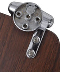 Close-up of mounting hardware for Two Pack Heavy Duty Wood Toilet Seats Featuring Hella Smooth Soft Close Lids And Zero Slam Design.