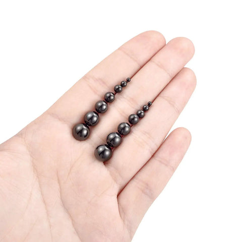 14 Pairs Stainless Steel Ball Stud Earrings Set For Cartilage Tragus Helix Piercing Barbell Style 2 To 8 Millimeter Range Silver And Black Tones For Men And Women Everyday Wear Dope Mix And Match, black-tone pair set on hand
