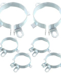 Sturdy Metal Capacitor Mounting Brackets Set Of 6 35mm Clips With 2 Fixing Holes Iron Capacitor Retention Clamp For Audio Gear Electronics Circuit Boards And Power Supply Repair, top view